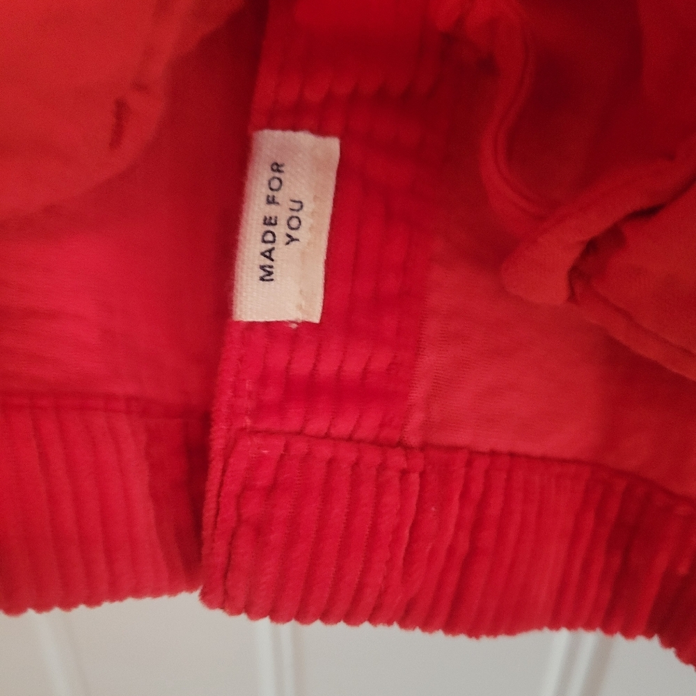 American Eagle Outfitters Red Corduroy Shirt Jacket - Picture 4 of 6